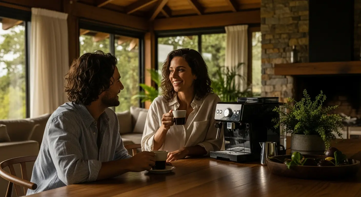 Cafeteiras com design moderno e colorido para cozinhas estilosas