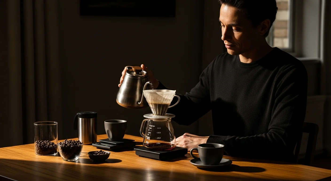 Método manual de extração de café