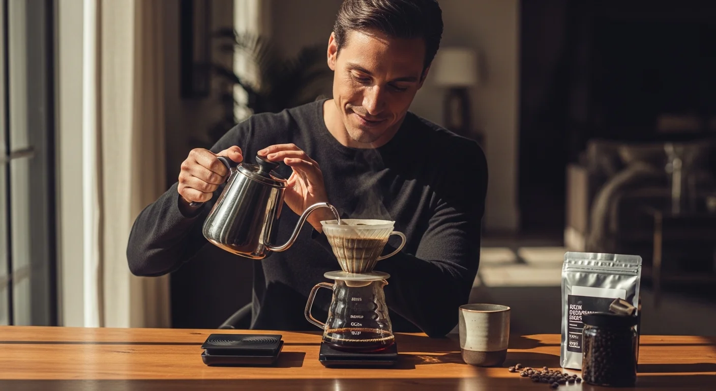 V60 como parte do ritual de preparo do café