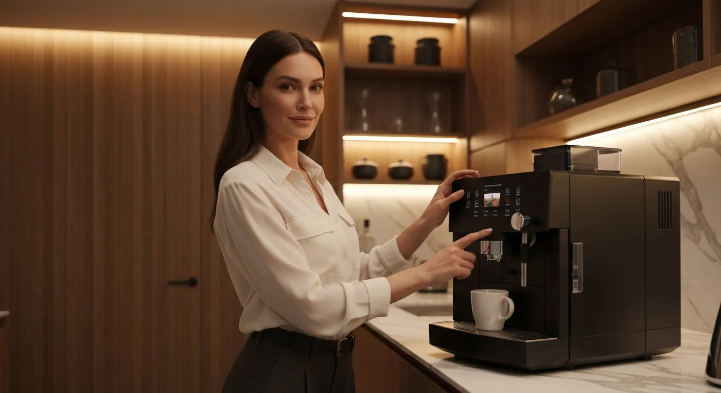 Máquinas de café automáticas e grãos frescos