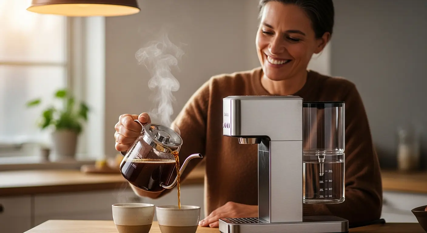 Programação e rotina com cafeteiras elétricas