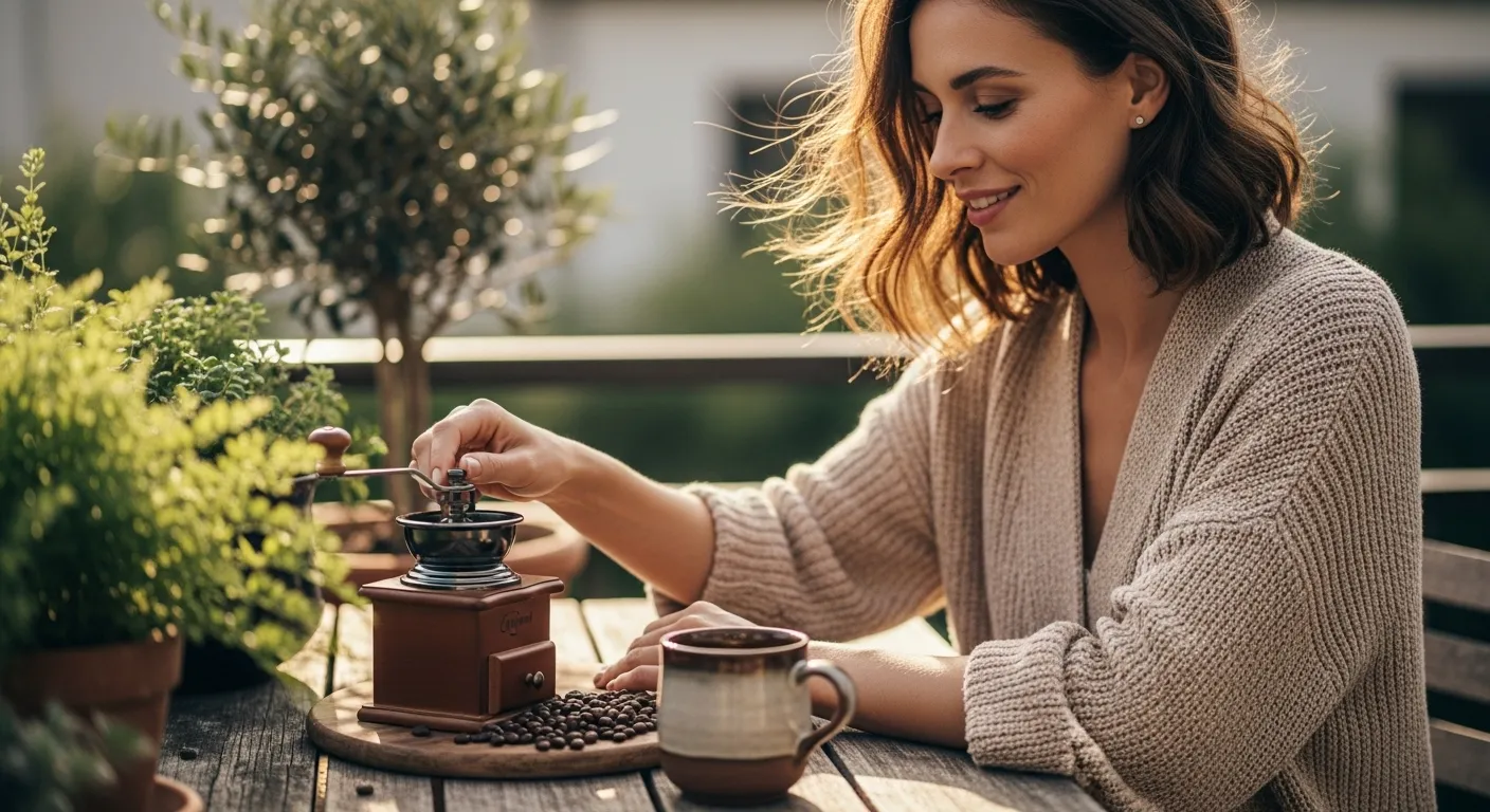 Moagem manual para café artesanal